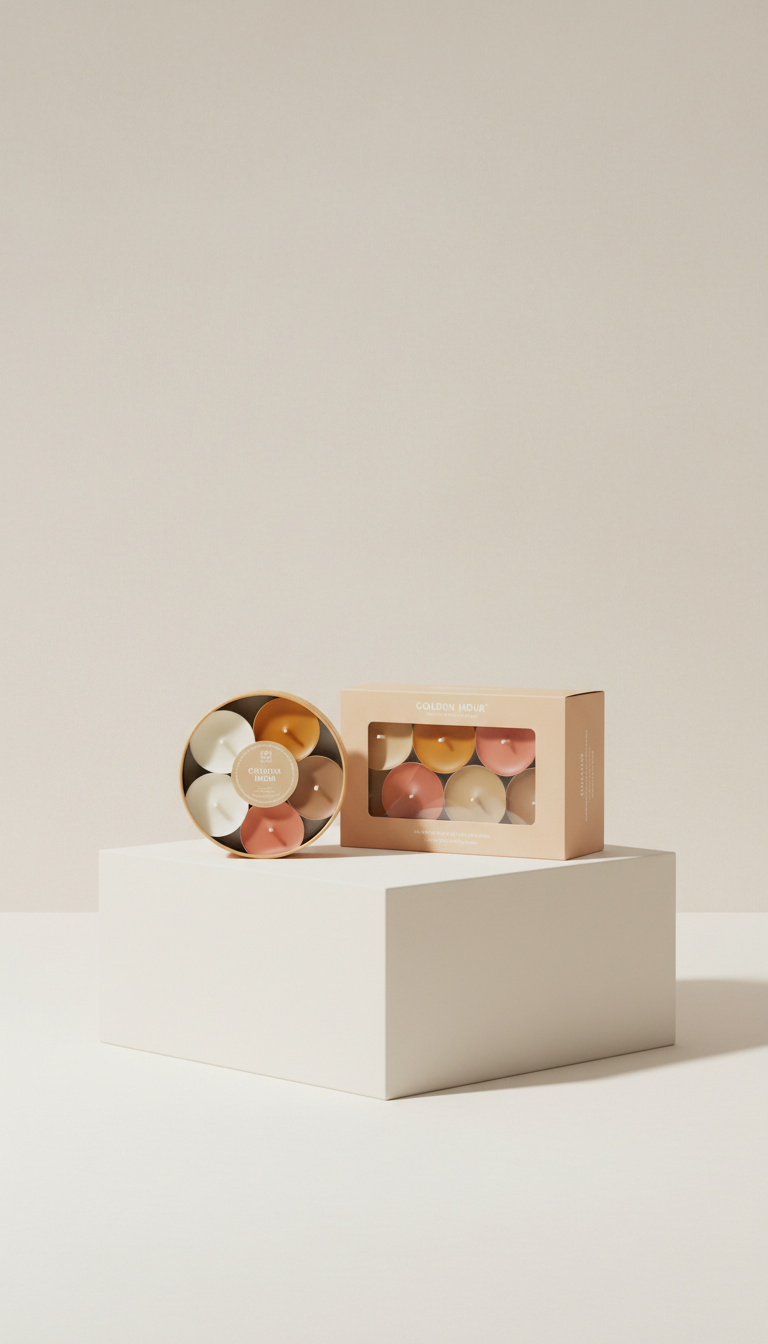 Golden Hour tealight candle set