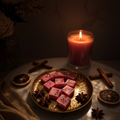 Lux Spice wax melts lifestyle shot with cinnamon sticks and star anise on dark background – Lux & Lustre